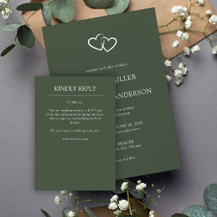 Elegant Modern Simple Elements Wedding RSVP Card