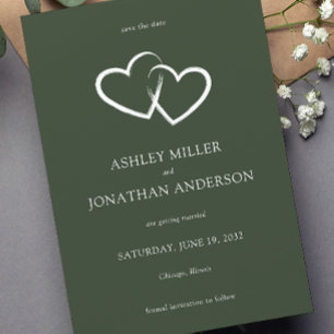 Elegant Modern Simple Elements Wedding Save The Date