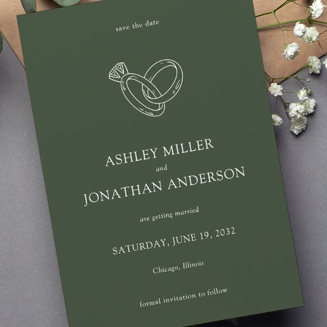 Elegant Modern Simple Elements Wedding Save The Date (Creator Uploaded)