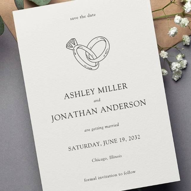 Elegant Modern Simple Elements Wedding Save The Date (Creator Uploaded)