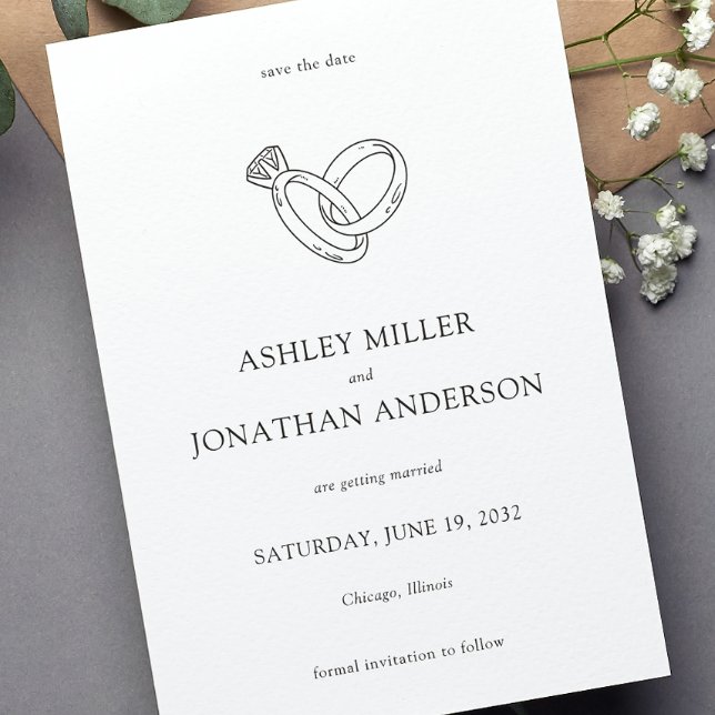 Elegant Modern Simple Elements Wedding Save The Date (Creator Uploaded)