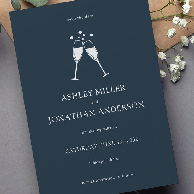 Elegant Modern Simple Elements Wedding Save The Date (Creator Uploaded)