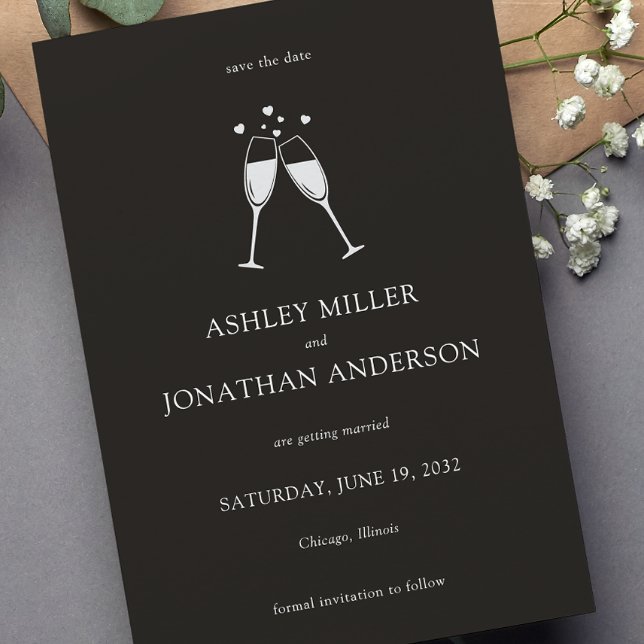 Elegant Modern Simple Elements Wedding Save The Date (Creator Uploaded)