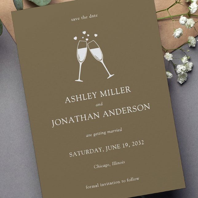 Elegant Modern Simple Elements Wedding Save The Date (Creator Uploaded)