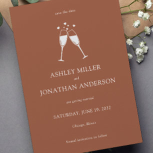 Elegant Modern Simple Elements Wedding Save The Date