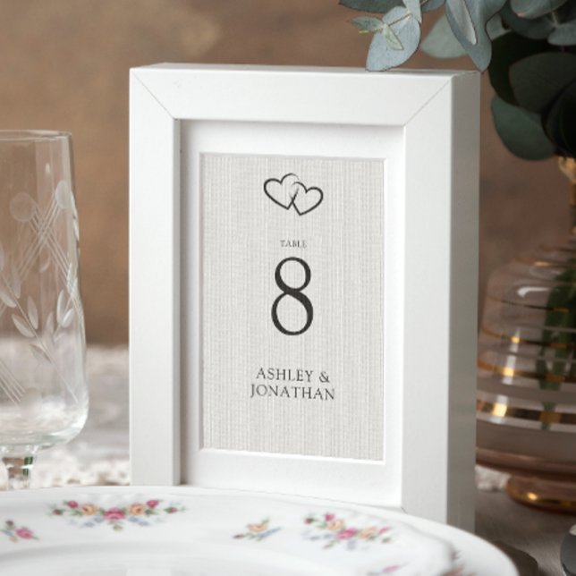 Elegant Modern Simple Elements Wedding Table Number (Creator Uploaded)