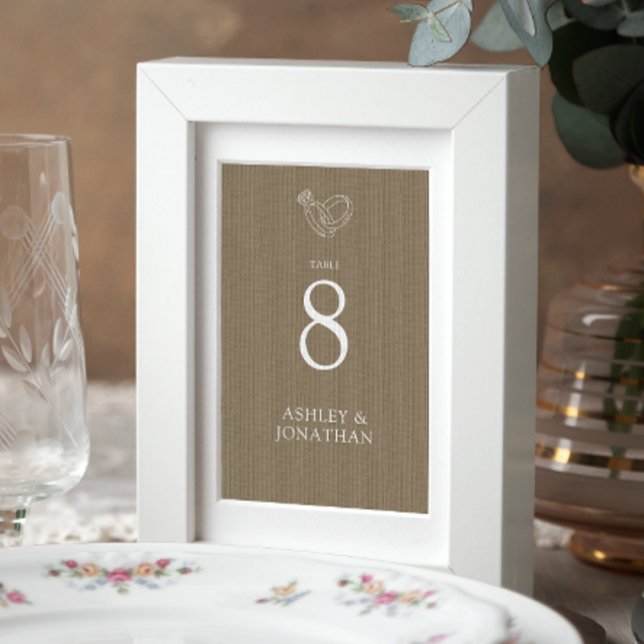Elegant Modern Simple Elements Wedding Table Number (Creator Uploaded)