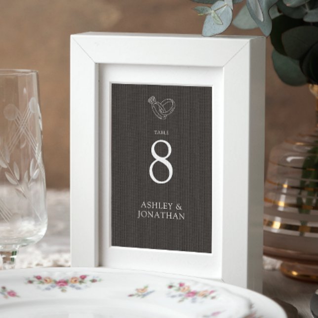 Elegant Modern Simple Elements Wedding Table Number (Creator Uploaded)