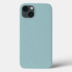 Elegant modern simple geometric baby blue discreet iPhone 13 case