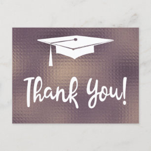 Elegant Modern Simple Graduation Thank You Postcard