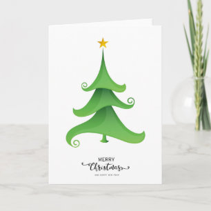 Elegant Modern Simple Minimalist Christmas Tree Card