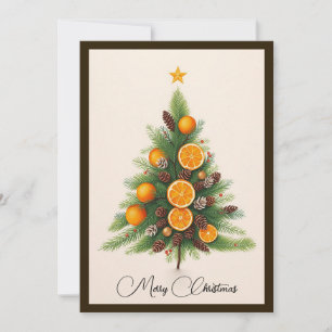 Elegant Modern Simple Minimalist Christmas Tree Holiday Card