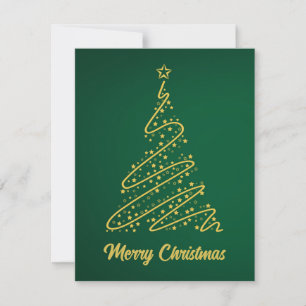 Elegant Modern Simple Minimalist Christmas Tree Holiday Card
