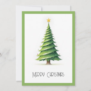 Elegant Modern Simple Minimalist Christmas Tree  Holiday Card
