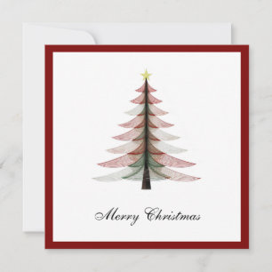 Elegant Modern Simple Minimalist Christmas Tree  Holiday Card