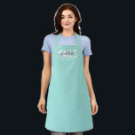 Elegant Modern Simple Mint Typography Nail Artist Apron<br><div class="desc">This modern and simple nail salon business apron is perfect for any professional. It features contemporary and elegant black and white and cursive fonts on top of a minimalist mint green background,  the perfect design to attract potential customers. It's a great choice for nail artists.</div>