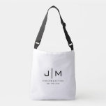 Elegant Modern Simple Monogram Wedding Couple Crossbody Bag<br><div class="desc">Modern Elegant Simple Template Wedding Monogram Couple Initials Add Text Upload Image,  Photo,  Minimalist Accessories / Bags & Wallets / Handbags / Medium Crossbody Bags / Shopping Bag / Cross-Body Bag / Tote Bag.</div>