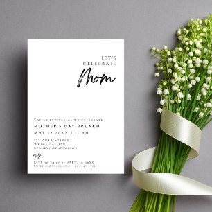 Elegant modern Simple mother's day BRUNCH  Invitation