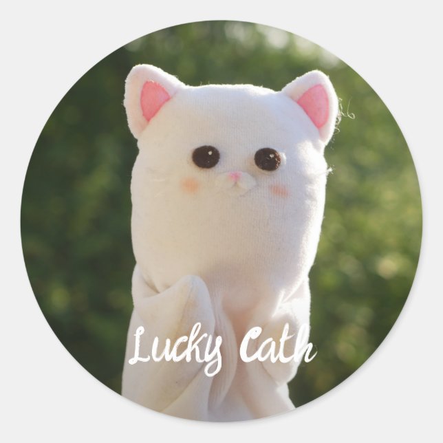 Elegant Modern Simple Personalised Photo  Classic Round Sticker (Front)