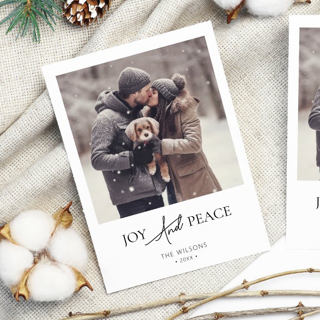 Elegant Modern Simple Photo Christmas Holiday Card (Creator Uploaded)