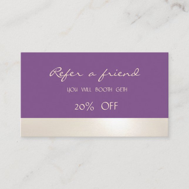 Elegant Modern ,Simple  Referral Card (Front)