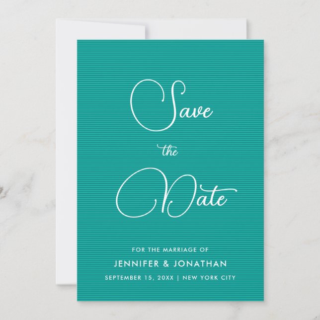 Elegant Modern Simple Teal Template Typography (Front)