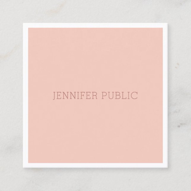Elegant Modern Simple Template Minimalist Design Square Business Card (Front)
