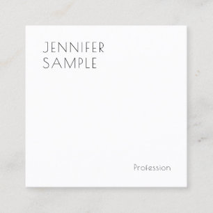Elegant Modern Simple Template Personalised Square Business Card