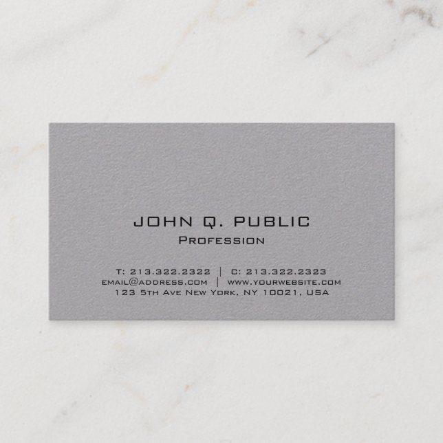 Elegant Modern Simple Template Upload Your Logo Business Card (Front)