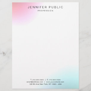 Elegant Modern Simple Trendy Colourful Template Custom Letterhead