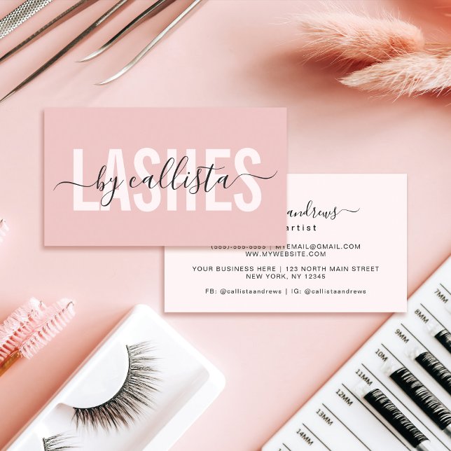 Elegant Modern Simple Typography Lashes Business Card (Creator Uploaded)