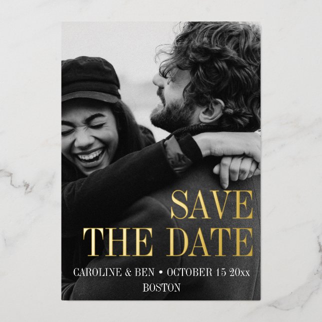 Elegant Modern Simple Vertical Photo Wedding (Front)