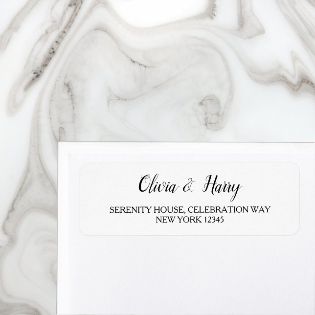 Elegant Modern Simple Wedding Return Address Label (Creator Uploaded)