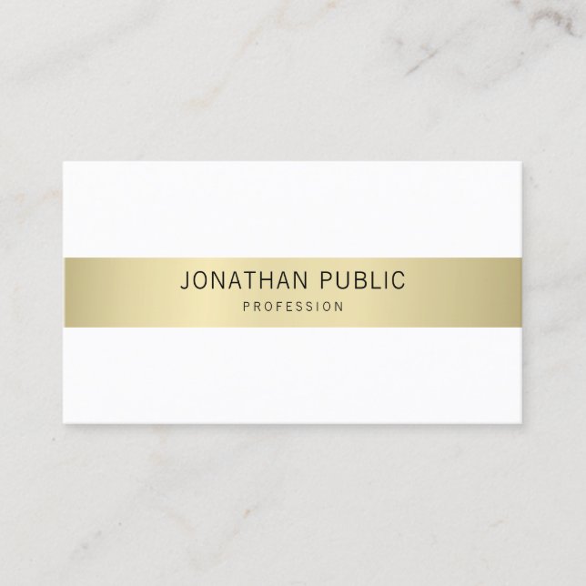 Elegant Modern Sleek Design Trendy Plain Luxury Business Card (Front)