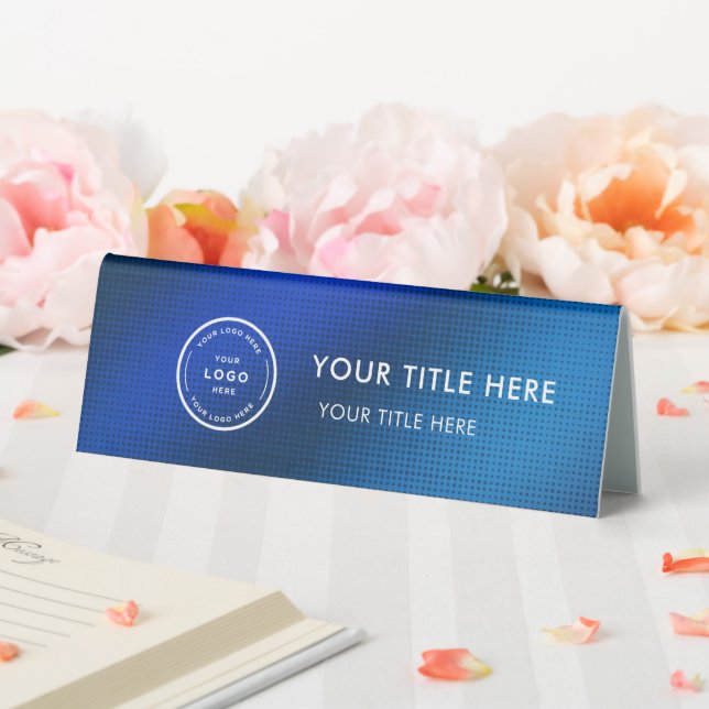 Elegant Modern Small Business  Logo Table Tent  (In SItu (Wedding))
