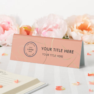 Elegant Modern Small Business Logo Table Tent