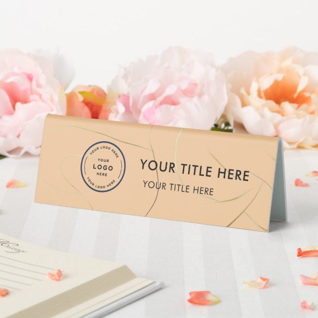Elegant Modern Small Business  Logo Table Tent  (In SItu (Wedding))