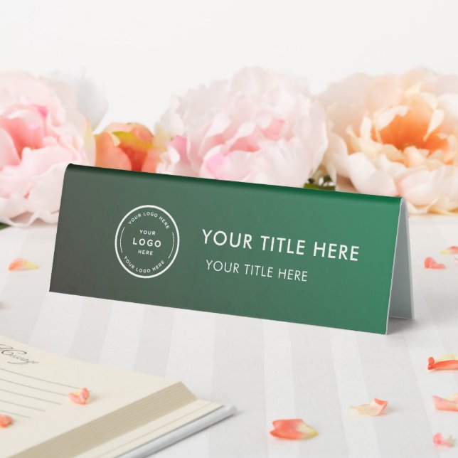 Elegant Modern Small Business  Logo Table Tent  (In SItu (Wedding))