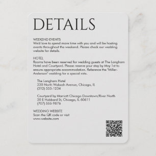 Elegant Modern Smoke Black Details Enclosure Card