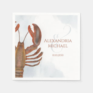 Elegant Modern Sophisticated Seafood Lobster Napkin