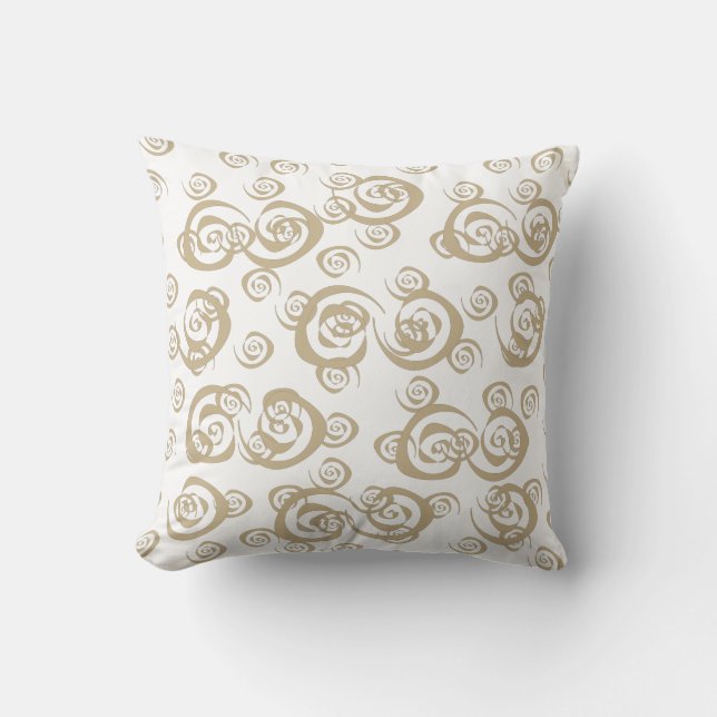 elegant modern spirals patterns cushion (Front)