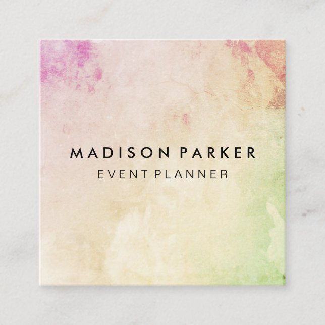 Elegant Modern Square Business Card (Front)