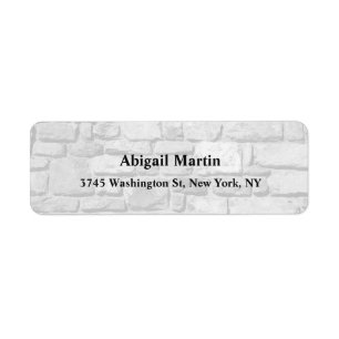 Elegant Modern Stone Wall Grey Professional Return Address Label