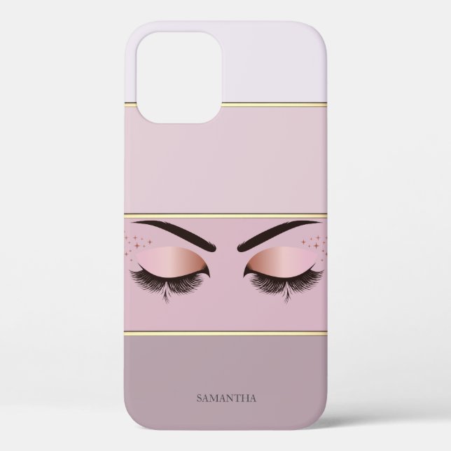 Elegant Modern Striped,Lashes Case-Mate iPhone Case (Back)