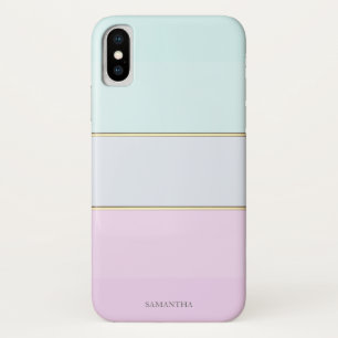 Elegant Modern Striped,Ombre iPhone X Case