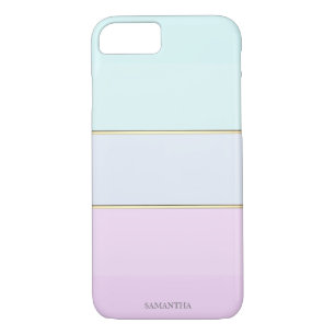 Elegant Modern Striped,Ombre-Personalised iPhone 8/7 Case