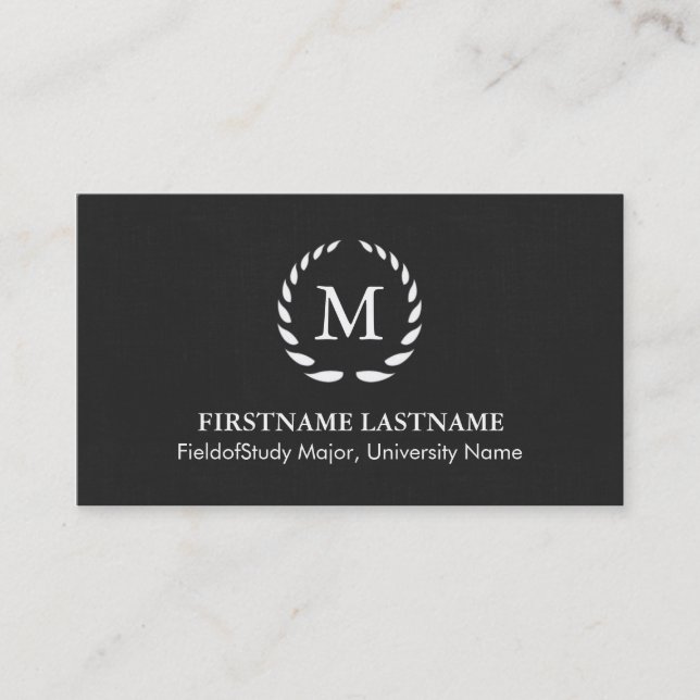 Elegant & Modern Student Business Cards (Front)
