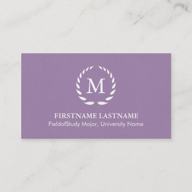 Elegant & Modern Student Business Cards (Front)