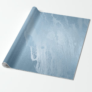 Elegant modern stylish fresh blue marble wrapping paper