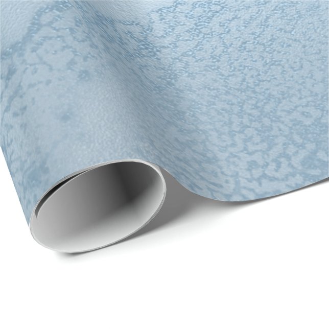 Elegant modern stylish fresh blue marble wrapping paper (Roll Corner)